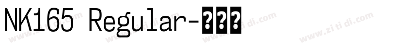 NK165 Regular字体转换